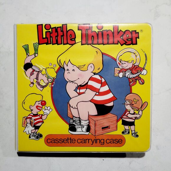 VTG 80s Little Thinker Cassette Tape Carrying Case 1983 Jerome Enterprises EUC - Picture 1 of 9